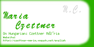 maria czettner business card